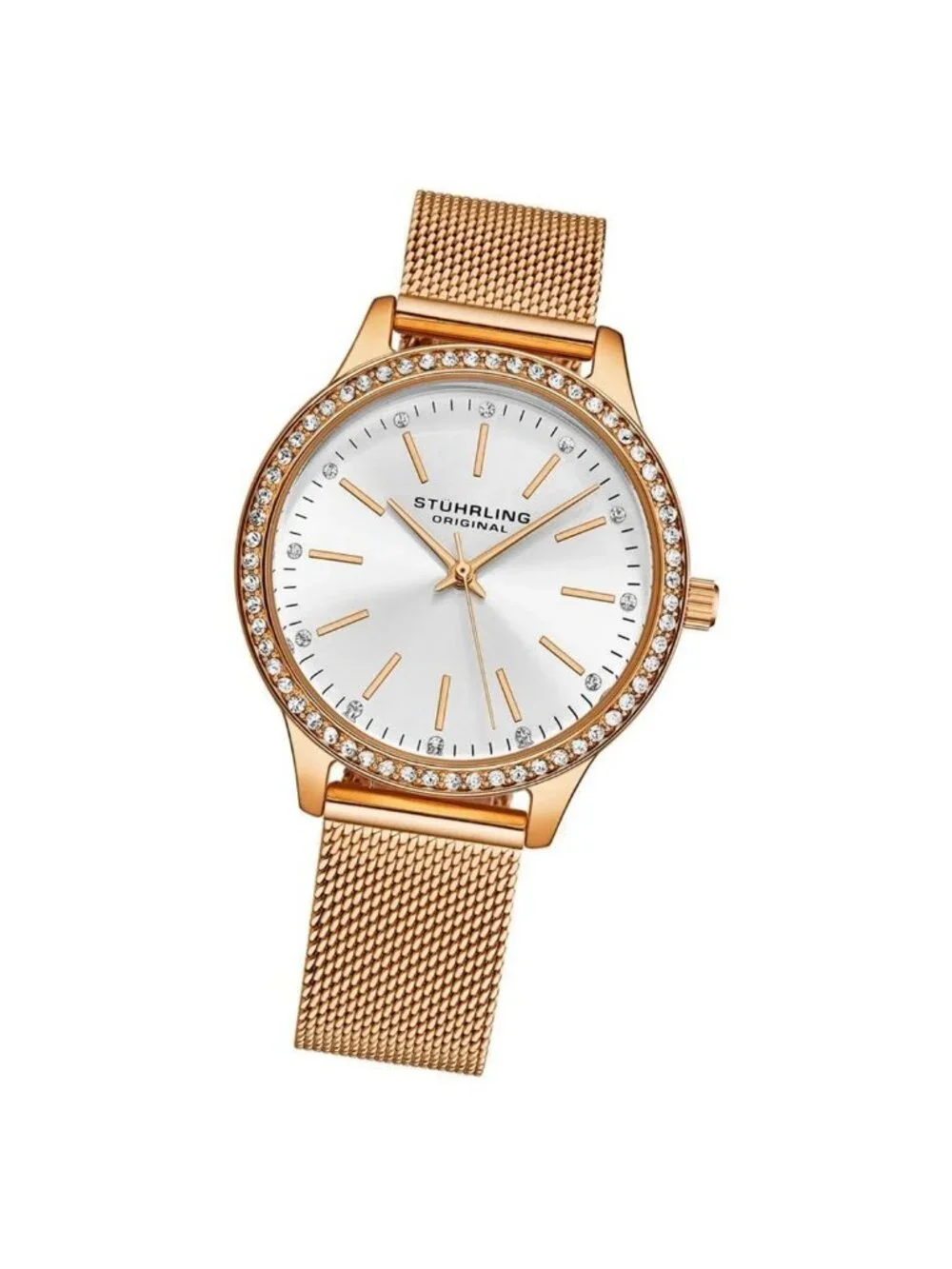 NWT Stuhrling Original Symphony Quartz Silver Dial Ladies Watch
